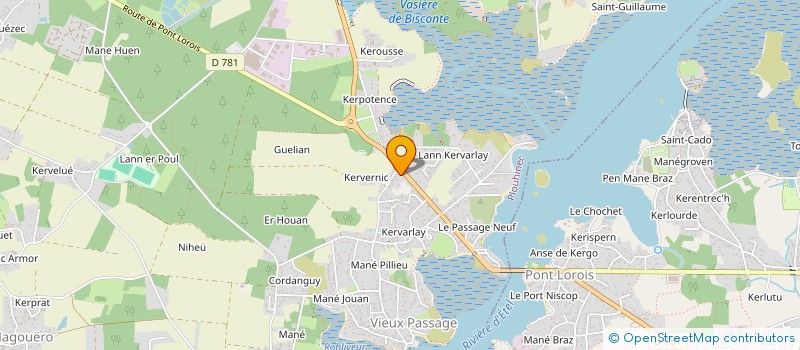 localisation de l'entreprise PHARMACIE LE CARPENTIER  PLOUHINEC