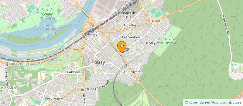 localisation de l'entreprise PHARMACIE LE CLOS D ARCY  POISSY