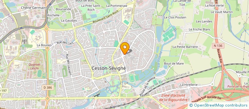 localisation de l'entreprise PHARMACIE LEBRET BOURGCHEVREUIL  CESSON-SEVIGNE