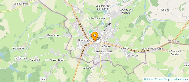 localisation de l'entreprise PHARMACIE LEFRANC-NOUAILLE à AIGURANDE