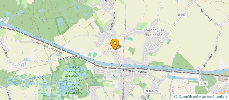 localisation de l'entreprise PHARMACIE LEROUX  CUINCHY