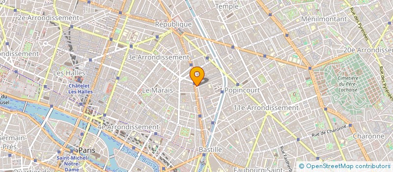 localisation de l'entreprise PHARMACIE LES FILLES DU CALVAIRE  PARIS