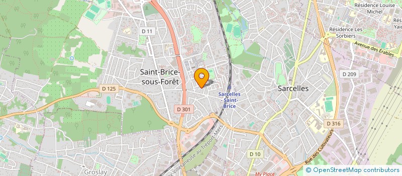 localisation de l'entreprise PHARMACIE LES VERGERS DE SAINT-BRICE  SAINT-BRICE-SOUS-FORET