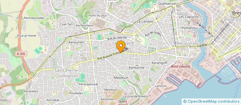 localisation de l'entreprise PHARMACIE LESUEUR-LE GUERN à BREST