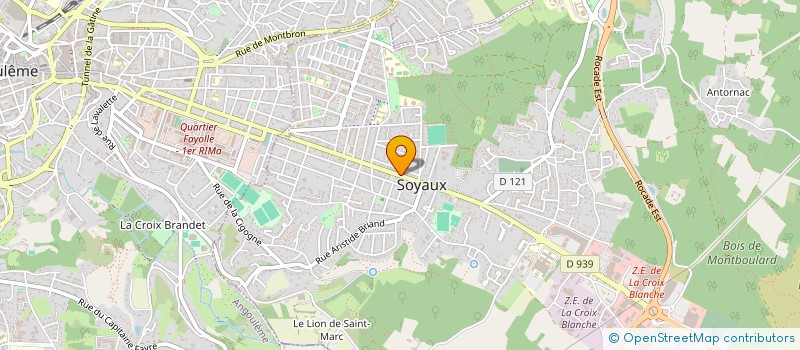 localisation de l'entreprise PHARMACIE LUTARD à SOYAUX