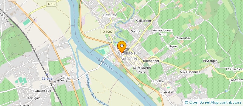 localisation de l'entreprise PHARMACIE MEDEVILLE  CADILLAC-SUR-GARONNE