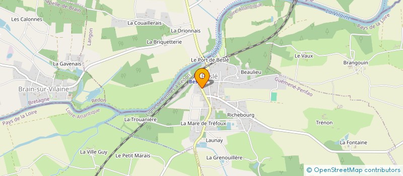 localisation de l'entreprise PHARMACIE MEZERETTE à GUEMENE-PENFAO