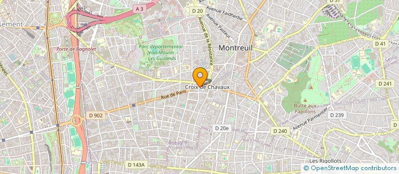 localisation de l'entreprise PHARMACIE MONTREUIL 93-24/24 à MONTREUIL