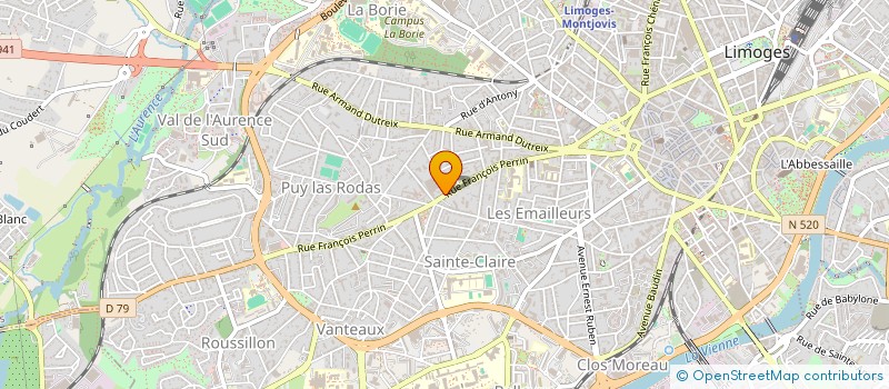 localisation de l'entreprise PHARMACIE NOUGIER - RATEAU - REBEIX à LIMOGES