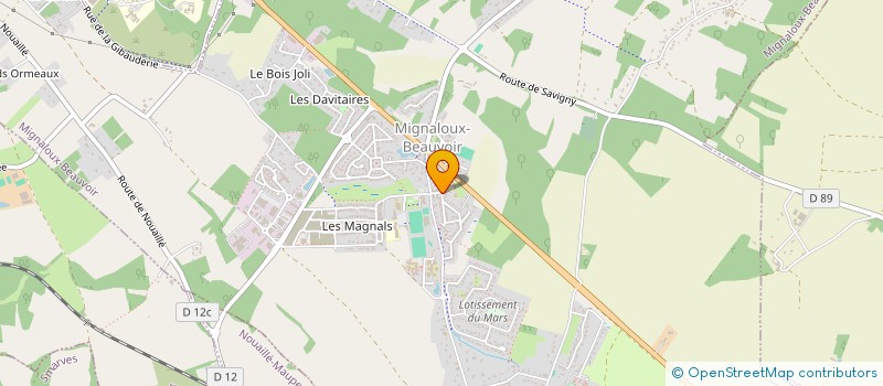 localisation de l'entreprise PHARMACIE NOUVELLE  MIGNALOUX-BEAUVOIR