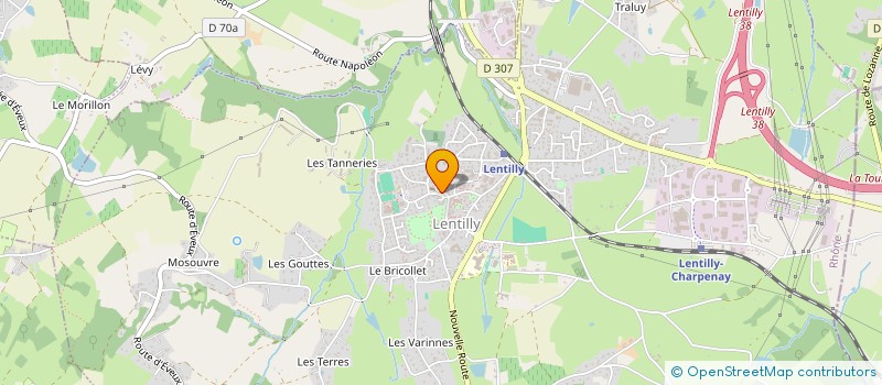 localisation de l'entreprise PHARMACIE OLIVIER DESCOUT  LENTILLY