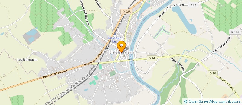 localisation de l'entreprise PHARMACIE PAOLETTI-RIVAILLE à LISLE-SUR-TARN