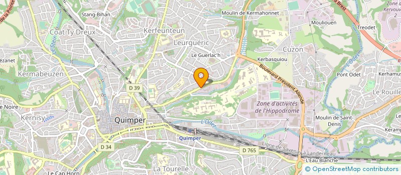localisation de l'entreprise PHARMACIE PENNANEAC H à QUIMPER