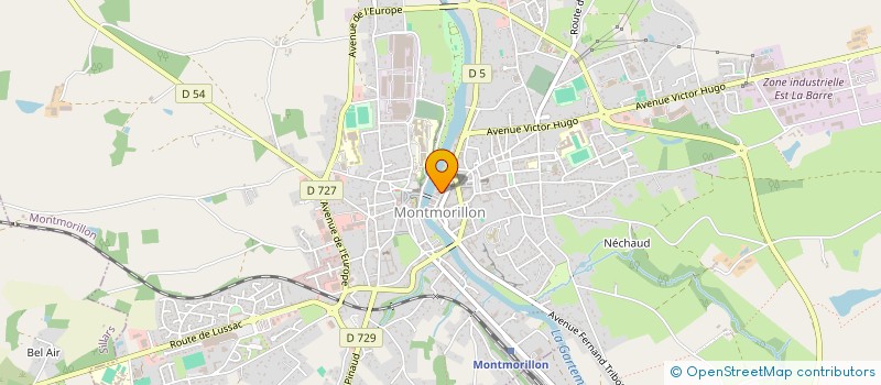 localisation de l'entreprise PHARMACIE PH DURAND SNC  MONTMORILLON