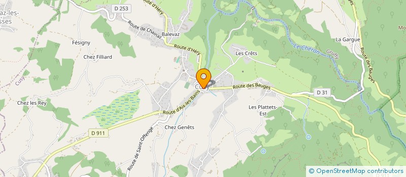 localisation de l'entreprise PHARMACIE PORTE DES BAUGES  CUSY