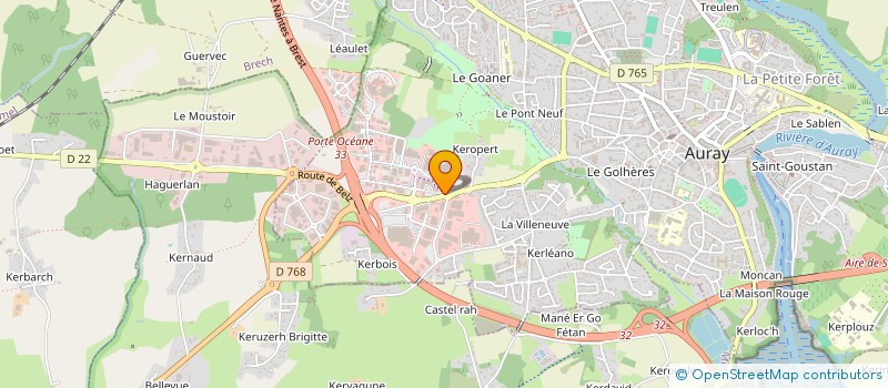 localisation de l'entreprise PHARMACIE PORTE OCEANE à AURAY