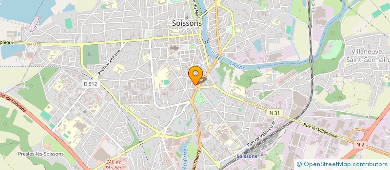 localisation de l'entreprise PHARMACIE POTTIER-ROFFE à SOISSONS