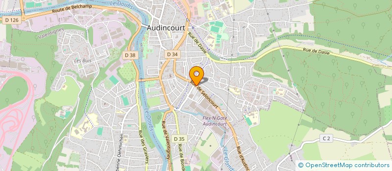 localisation de l'entreprise PHARMACIE POURTIER à AUDINCOURT