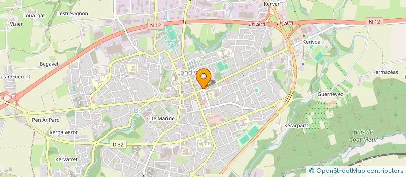 localisation de l'entreprise PHARMACIE PRIGENT  LANDIVISIAU