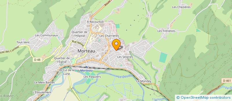 localisation de l'entreprise PHARMACIE PRINCIPALE  MORTEAU