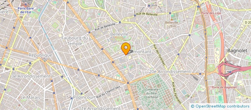 localisation de l'entreprise PHARMACIE PRINCIPALE DE MENILMONTANT  PARIS