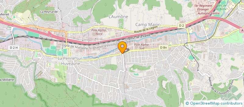 localisation de l'entreprise PHARMACIE PUJO  LA PENNE-SUR-HUVEAUNE