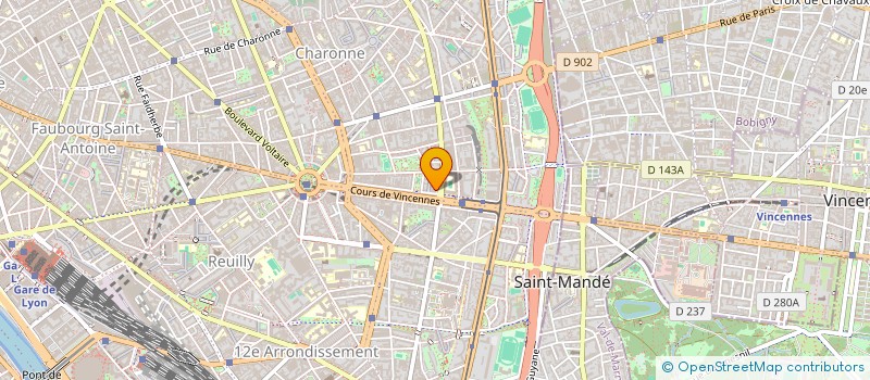 localisation de l'entreprise PHARMACIE PYRENEES-VINCENNES  PARIS