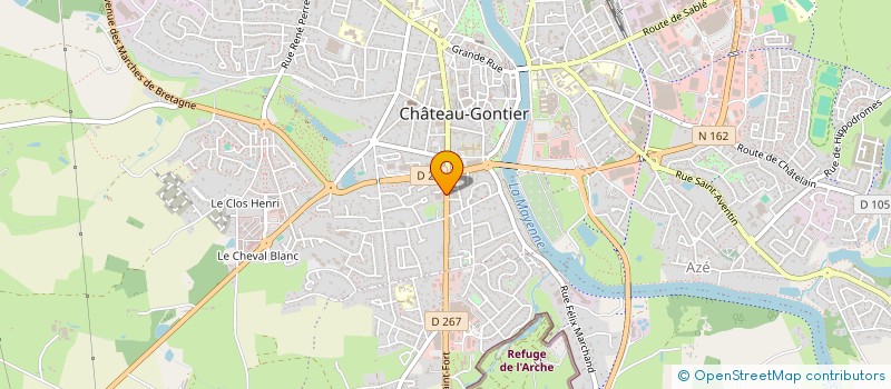 localisation de l'entreprise PHARMACIE RAIMBAULT  CHATEAU-GONTIER-SUR-MAYENNE