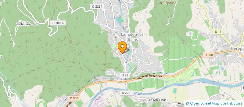 localisation de l'entreprise PHARMACIE ROUANET  LAMALOU-LES-BAINS