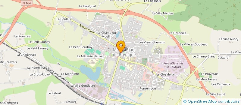 localisation de l'entreprise PHARMACIE ROUAULT  MONTAUBAN-DE-BRETAGNE