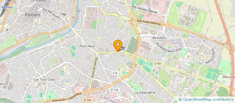 localisation de l'entreprise PHARMACIE ROUGER  POITIERS