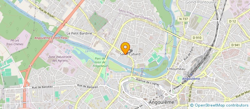 localisation de l'entreprise PHARMACIE SAINT CYBARD à ANGOULEME