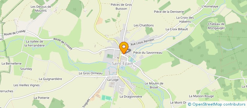 localisation de l'entreprise PHARMACIE SAINT EPAIN  SAINT-EPAIN