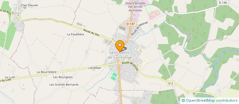 localisation de l'entreprise PHARMACIE SAINT GENIS  SAINT-GENIS-DE-SAINTONGE