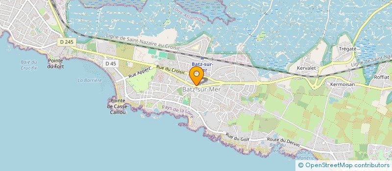 localisation de l'entreprise PHARMACIE SAINT GUENOLE  BATZ-SUR-MER