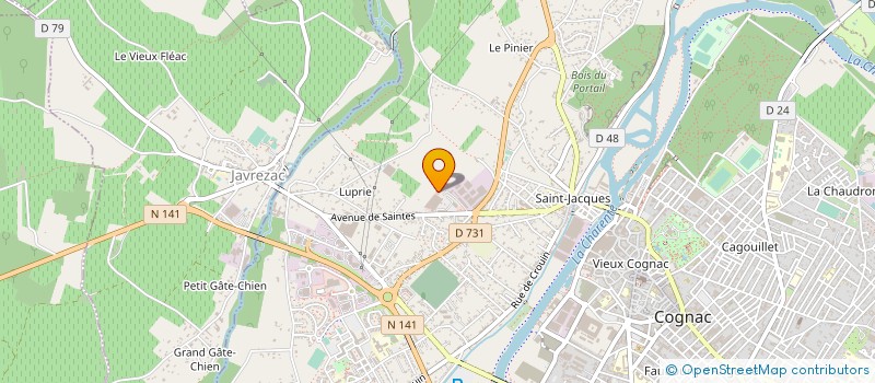 localisation de l'entreprise PHARMACIE SAINT-JACQUES à COGNAC