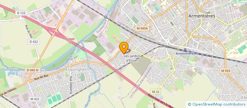 localisation de l'entreprise PHARMACIE VANTREPOTE BARTLOMIEJCZYK  ERQUINGHEM-LYS