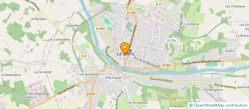 localisation de l'entreprise PHARMACIE VERLEY SARL à LE BLANC
