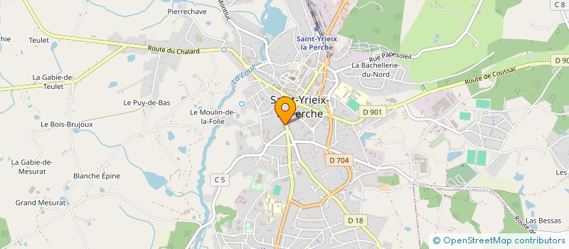 localisation de l'entreprise PHARMACIE VIALLE-DELUCHE à SAINT-YRIEIX-LA-PERCHE
