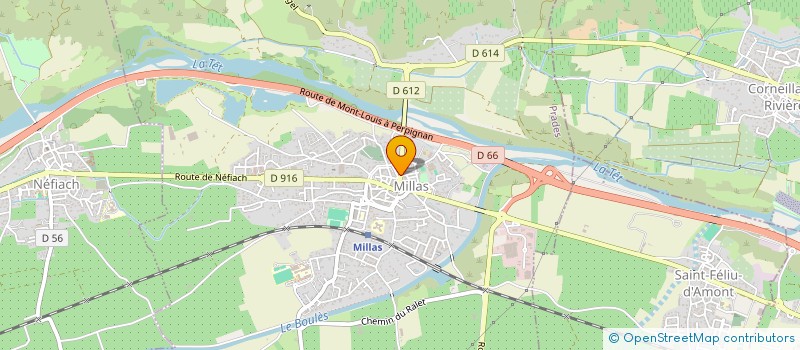 localisation de l'entreprise PHARMACIE VICTOR RAUTURIER  MILLAS