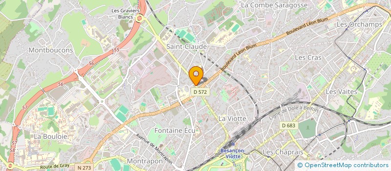 localisation de l'entreprise PHARMACIE VIRET-RAGUIN à BESANCON