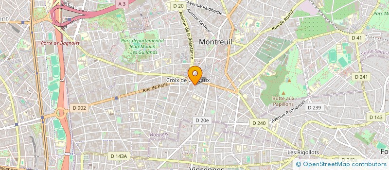 localisation de l'entreprise PHARMACOS à MONTREUIL