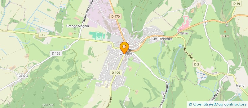 localisation de l'entreprise PHARMALA à ORGELET