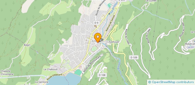 localisation de l'entreprise PHARMALL'VARD à ALLEVARD