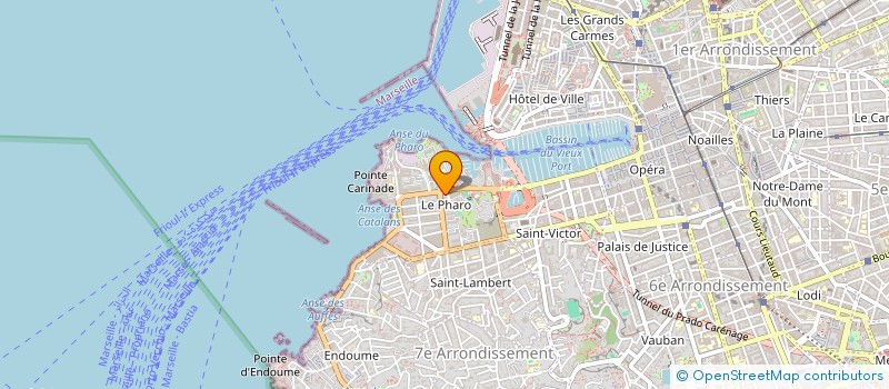 localisation de l'entreprise PHARO DIET SANTE à MARSEILLE