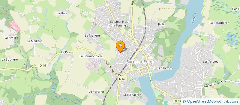localisation de l'entreprise PHAX à SUCE-SUR-ERDRE