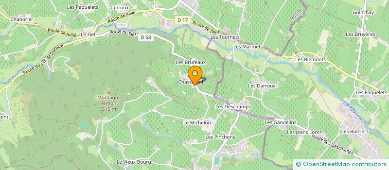 localisation de l'entreprise PHC  CHENAS