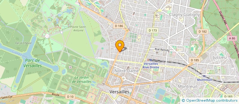 localisation de l'entreprise PHD à VERSAILLES