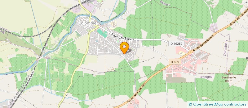 localisation de l'entreprise PHD ASSURANCES à COLOMBIERS