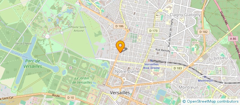 localisation de l'entreprise PHD1 à VERSAILLES